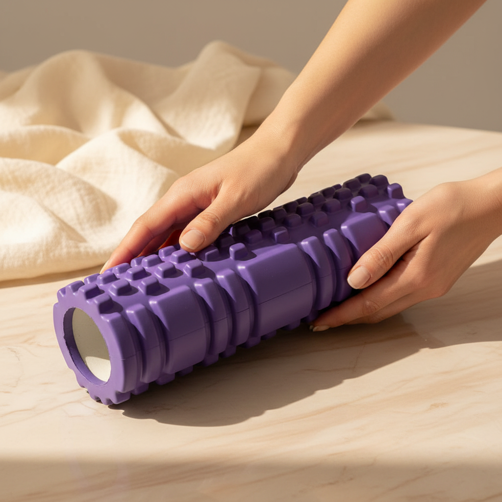 Deep Relief Foam Roller Purple — lifestyle